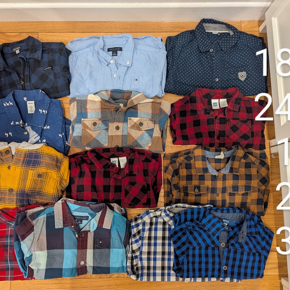 Men's Blue Plaid Shirt 18m 24m 1t 2t 3t